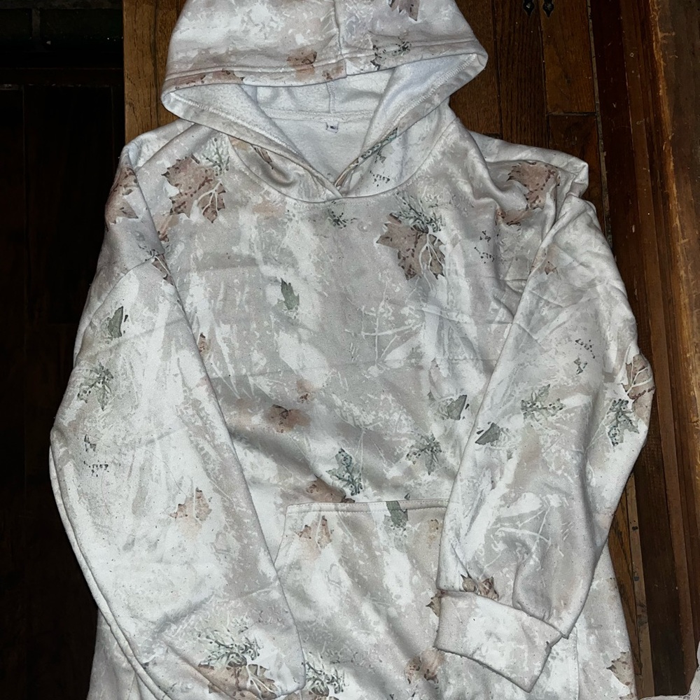 Women’s White Camouflage Hoodie